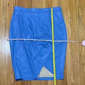 Blue Women's Leather Skirt